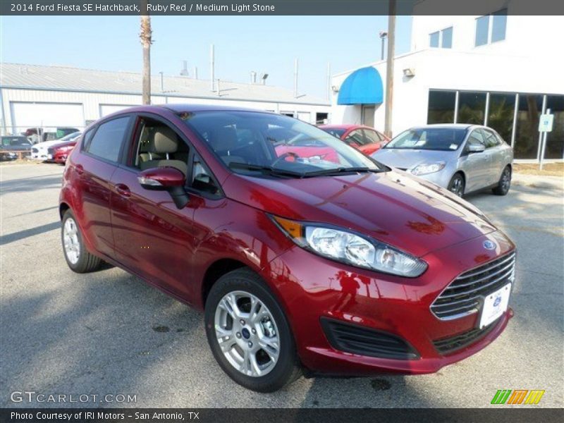 Ruby Red / Medium Light Stone 2014 Ford Fiesta SE Hatchback