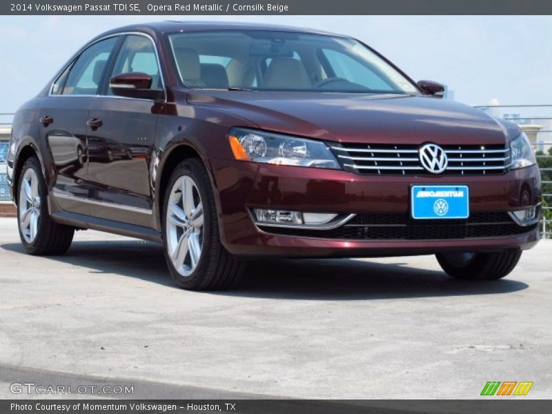 Opera Red Metallic / Cornsilk Beige 2014 Volkswagen Passat TDI SE