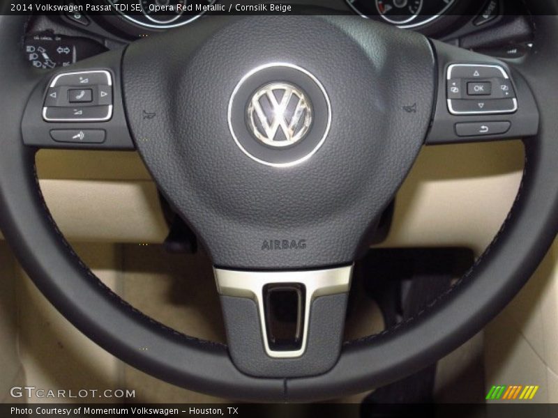 Opera Red Metallic / Cornsilk Beige 2014 Volkswagen Passat TDI SE