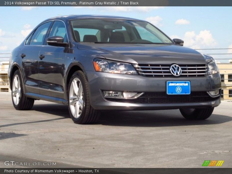 Platinum Gray Metallic / Titan Black 2014 Volkswagen Passat TDI SEL Premium