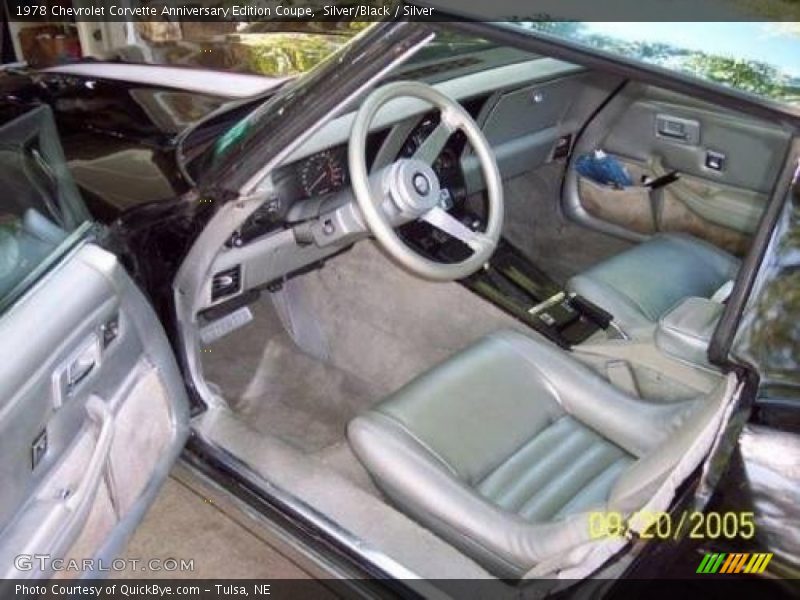 Silver Interior - 1978 Corvette Anniversary Edition Coupe 