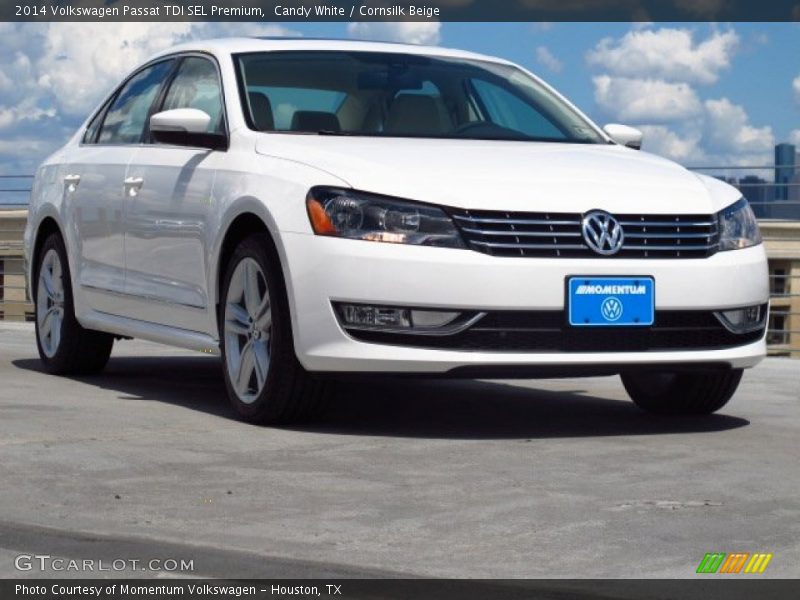 Candy White / Cornsilk Beige 2014 Volkswagen Passat TDI SEL Premium