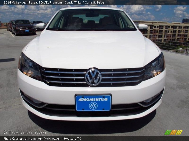Candy White / Cornsilk Beige 2014 Volkswagen Passat TDI SEL Premium