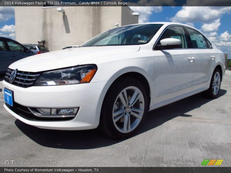 Candy White / Cornsilk Beige 2014 Volkswagen Passat TDI SEL Premium