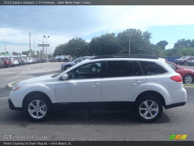 Satin White Pearl / Ivory 2014 Subaru Outback 2.5i Premium