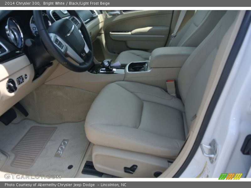 Bright White / Black/Light Frost Beige 2014 Chrysler 300