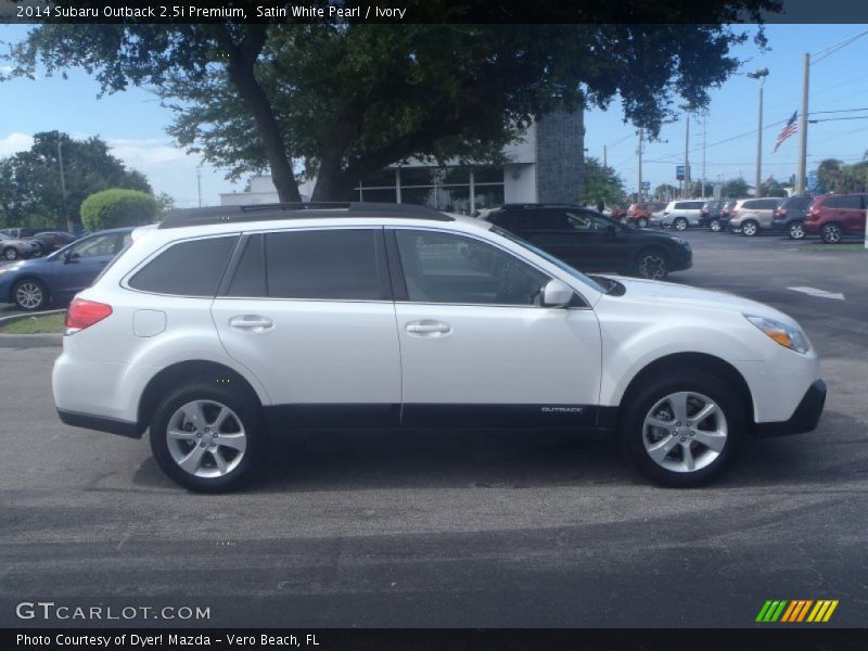 Satin White Pearl / Ivory 2014 Subaru Outback 2.5i Premium