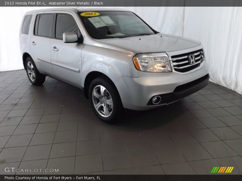 Alabaster Silver Metallic / Black 2013 Honda Pilot EX-L