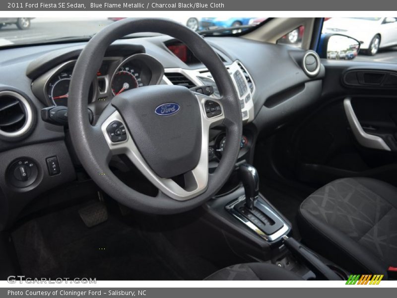 Blue Flame Metallic / Charcoal Black/Blue Cloth 2011 Ford Fiesta SE Sedan