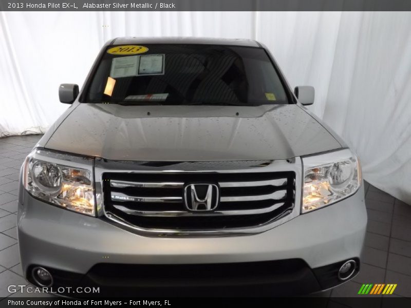 Alabaster Silver Metallic / Black 2013 Honda Pilot EX-L