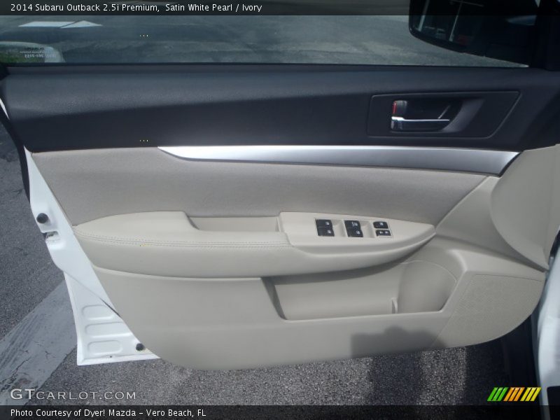 Satin White Pearl / Ivory 2014 Subaru Outback 2.5i Premium