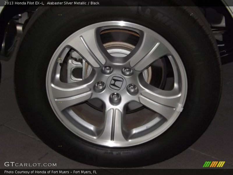 Alabaster Silver Metallic / Black 2013 Honda Pilot EX-L