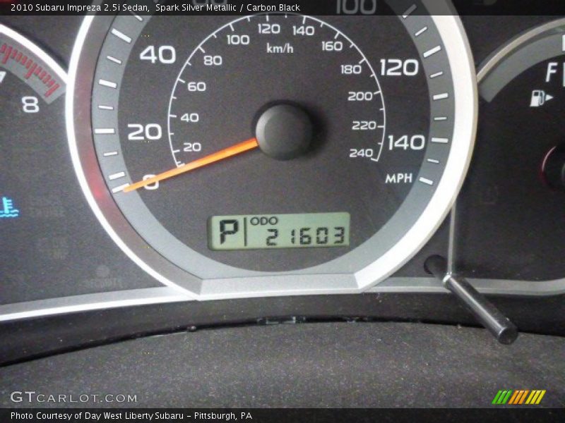 Spark Silver Metallic / Carbon Black 2010 Subaru Impreza 2.5i Sedan