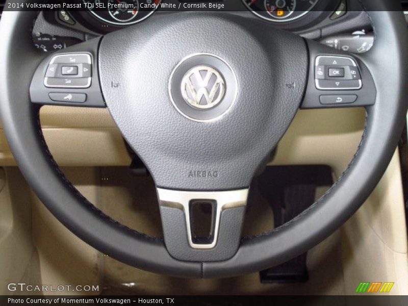 Candy White / Cornsilk Beige 2014 Volkswagen Passat TDI SEL Premium