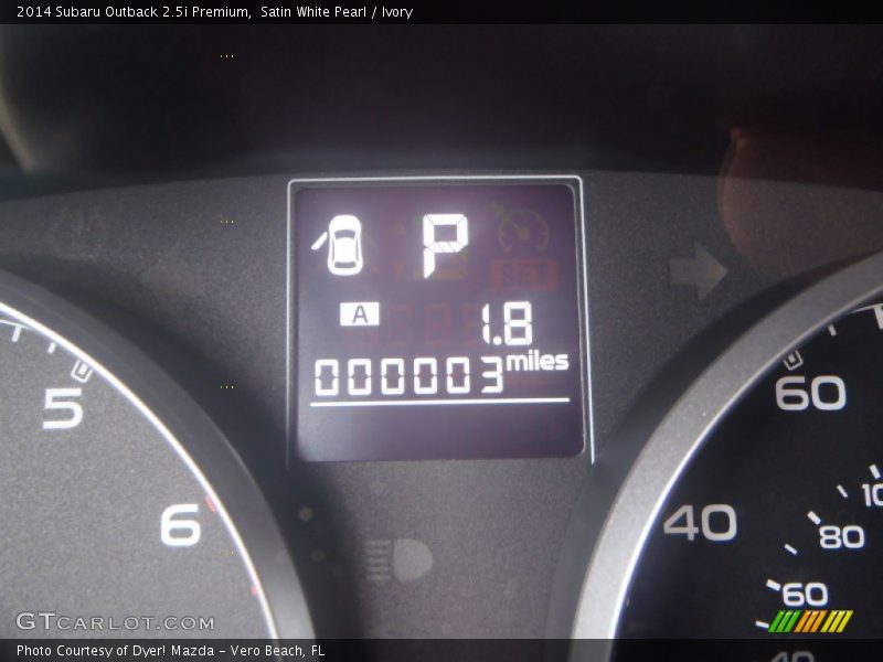 Satin White Pearl / Ivory 2014 Subaru Outback 2.5i Premium