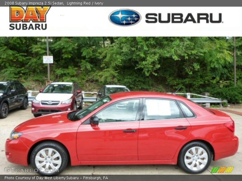Lightning Red / Ivory 2008 Subaru Impreza 2.5i Sedan