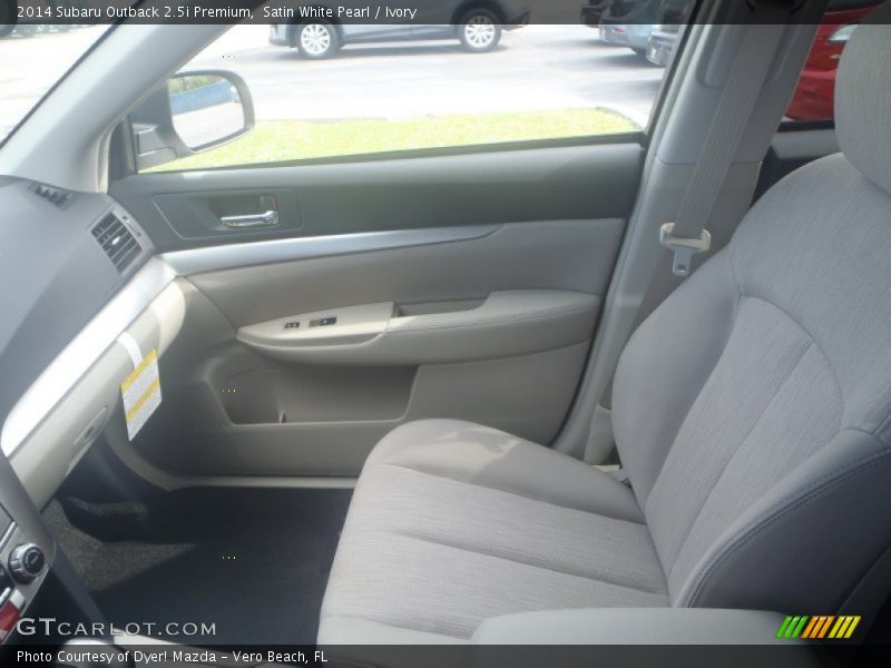 Satin White Pearl / Ivory 2014 Subaru Outback 2.5i Premium