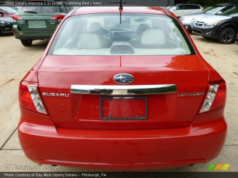 Lightning Red / Ivory 2008 Subaru Impreza 2.5i Sedan