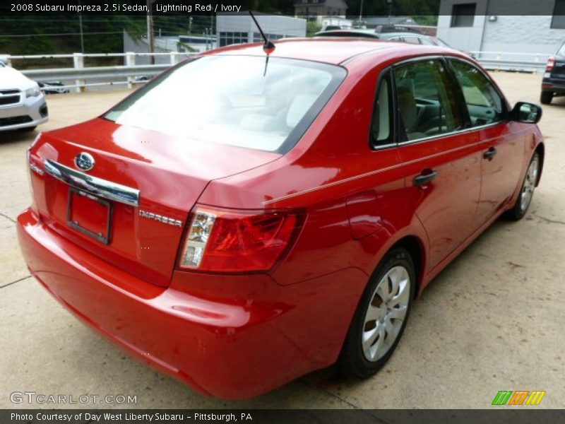 Lightning Red / Ivory 2008 Subaru Impreza 2.5i Sedan