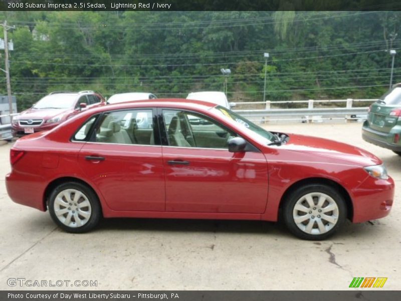 Lightning Red / Ivory 2008 Subaru Impreza 2.5i Sedan