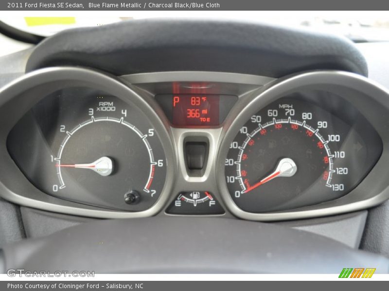 Blue Flame Metallic / Charcoal Black/Blue Cloth 2011 Ford Fiesta SE Sedan