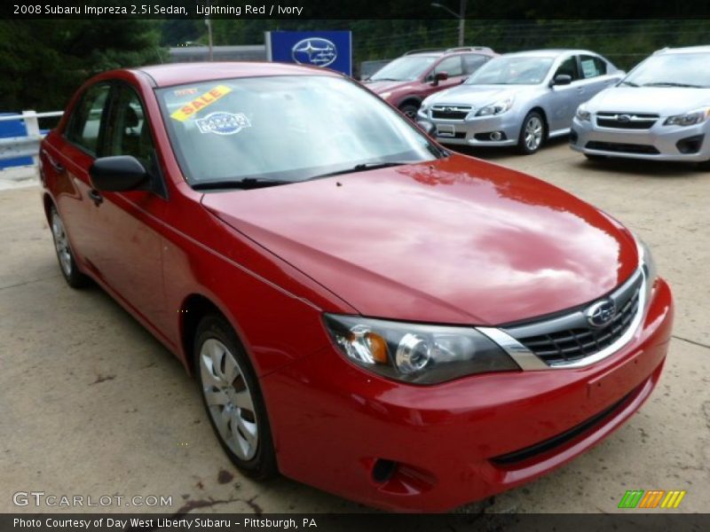Lightning Red / Ivory 2008 Subaru Impreza 2.5i Sedan