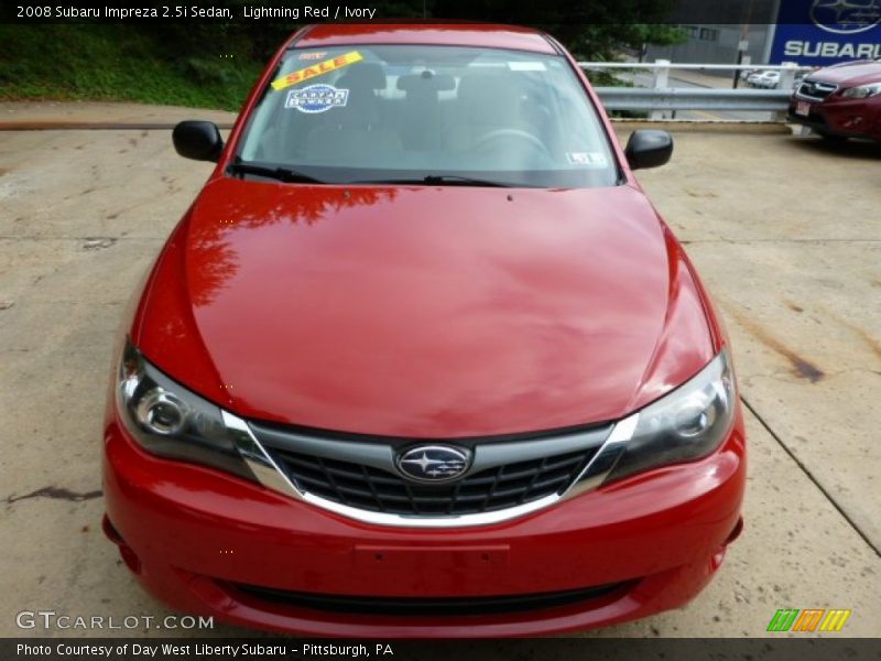 Lightning Red / Ivory 2008 Subaru Impreza 2.5i Sedan