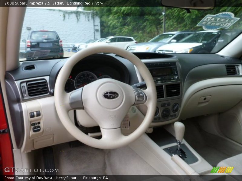 Lightning Red / Ivory 2008 Subaru Impreza 2.5i Sedan