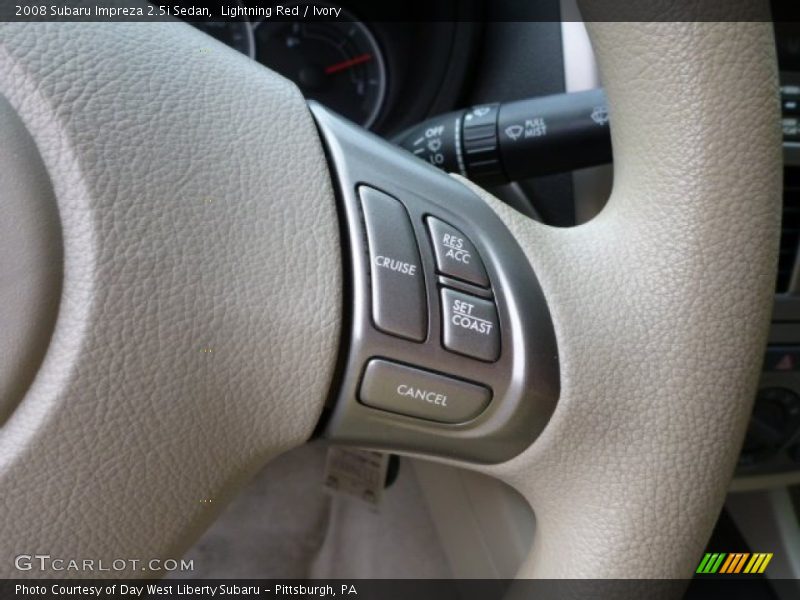 Lightning Red / Ivory 2008 Subaru Impreza 2.5i Sedan