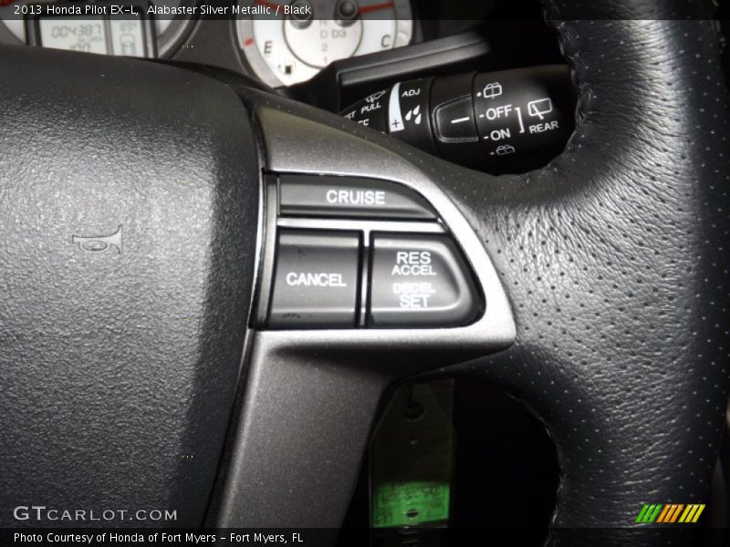 Alabaster Silver Metallic / Black 2013 Honda Pilot EX-L