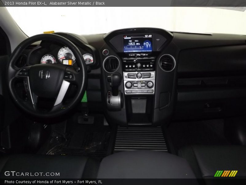Alabaster Silver Metallic / Black 2013 Honda Pilot EX-L