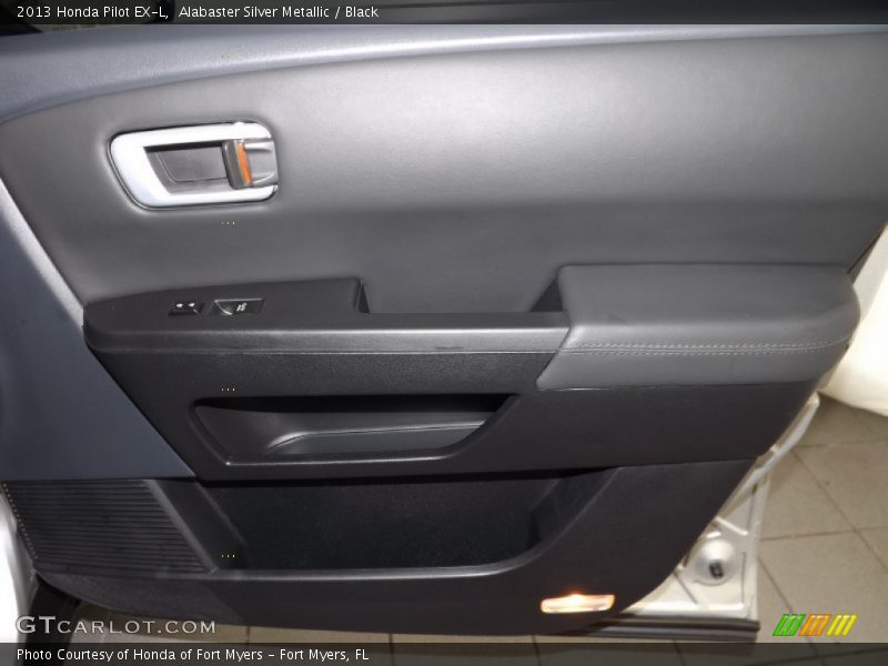 Alabaster Silver Metallic / Black 2013 Honda Pilot EX-L