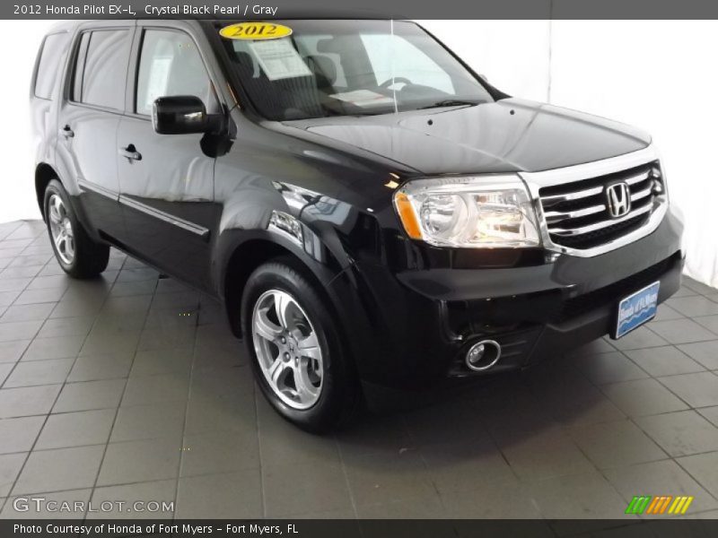 Crystal Black Pearl / Gray 2012 Honda Pilot EX-L