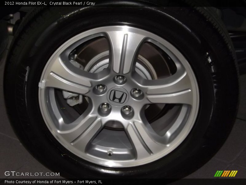 Crystal Black Pearl / Gray 2012 Honda Pilot EX-L