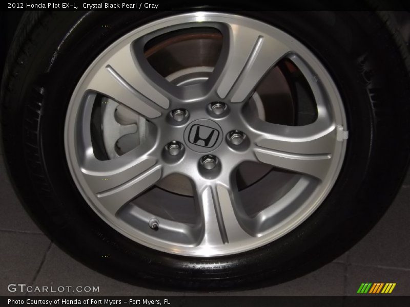 Crystal Black Pearl / Gray 2012 Honda Pilot EX-L