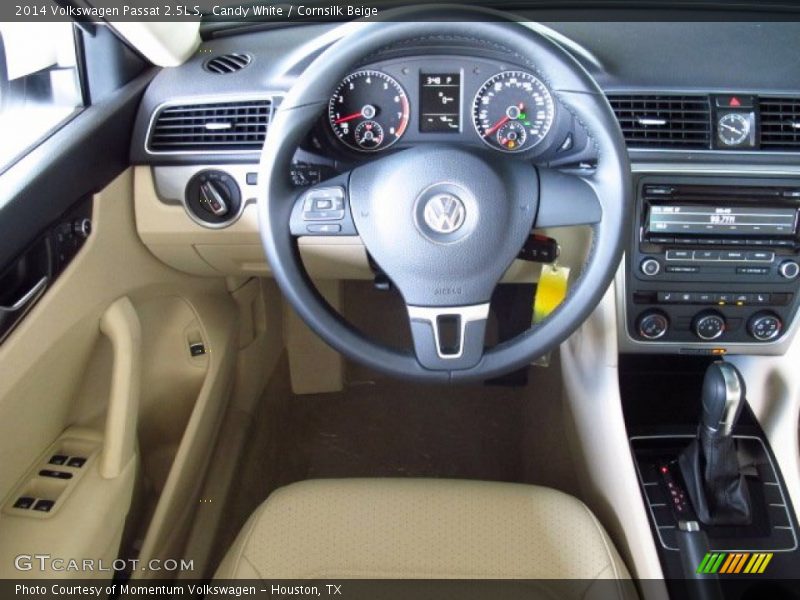 Candy White / Cornsilk Beige 2014 Volkswagen Passat 2.5L S