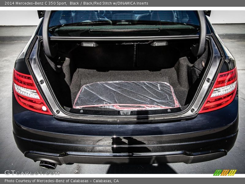 Black / Black/Red Stitch w/DINAMICA Inserts 2014 Mercedes-Benz C 350 Sport