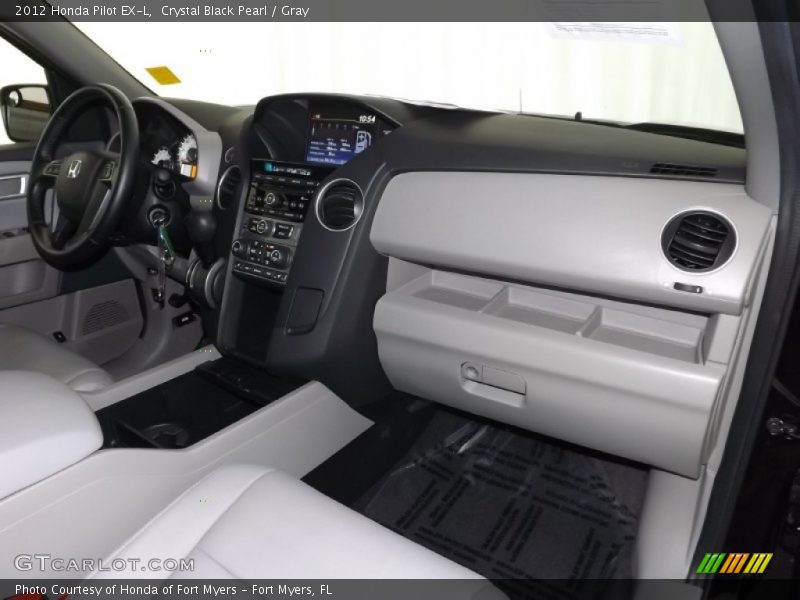Crystal Black Pearl / Gray 2012 Honda Pilot EX-L