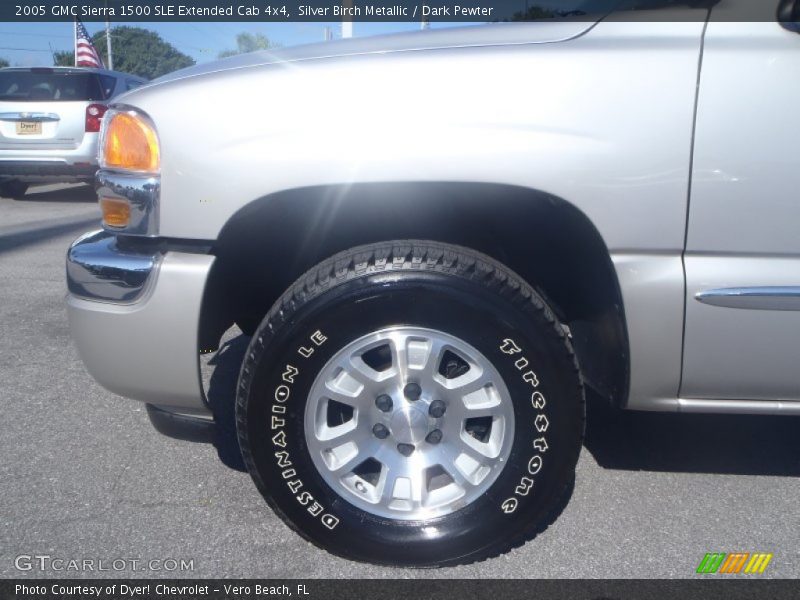 Silver Birch Metallic / Dark Pewter 2005 GMC Sierra 1500 SLE Extended Cab 4x4