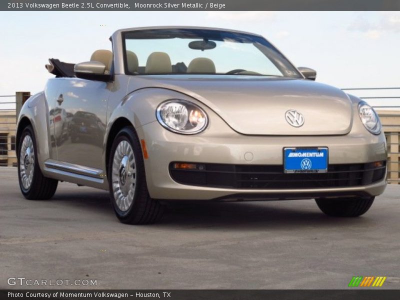 Moonrock Silver Metallic / Beige 2013 Volkswagen Beetle 2.5L Convertible