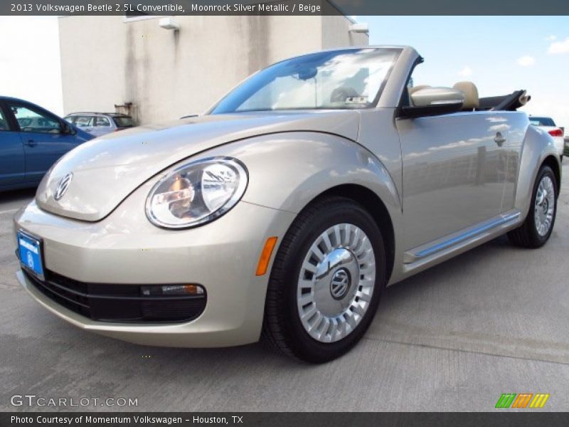 Moonrock Silver Metallic / Beige 2013 Volkswagen Beetle 2.5L Convertible