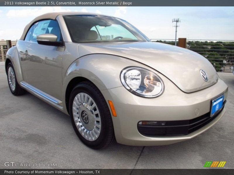 Moonrock Silver Metallic / Beige 2013 Volkswagen Beetle 2.5L Convertible