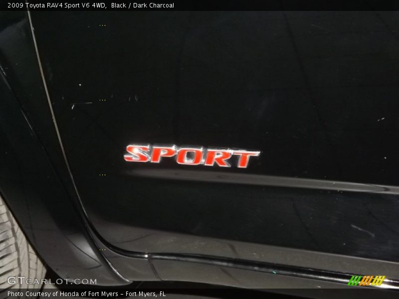 Black / Dark Charcoal 2009 Toyota RAV4 Sport V6 4WD