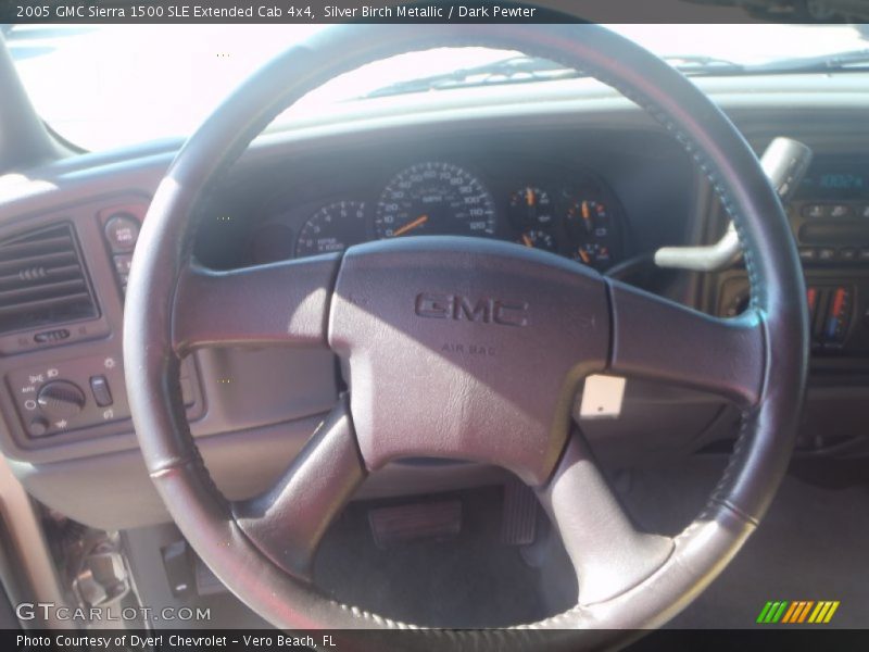 Silver Birch Metallic / Dark Pewter 2005 GMC Sierra 1500 SLE Extended Cab 4x4