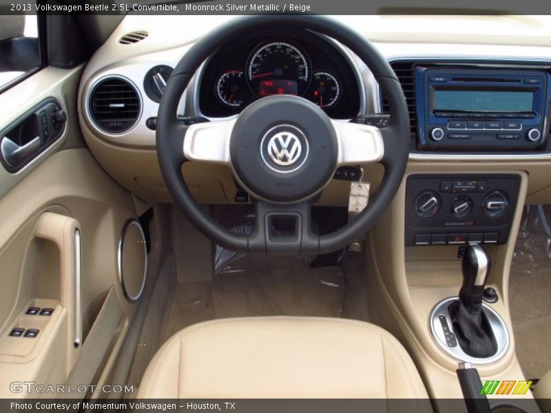 Moonrock Silver Metallic / Beige 2013 Volkswagen Beetle 2.5L Convertible