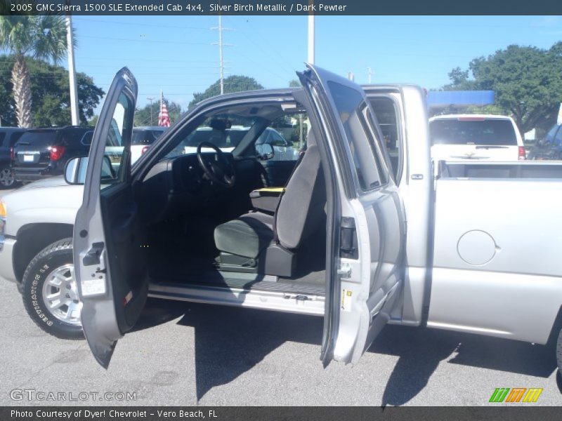 Silver Birch Metallic / Dark Pewter 2005 GMC Sierra 1500 SLE Extended Cab 4x4