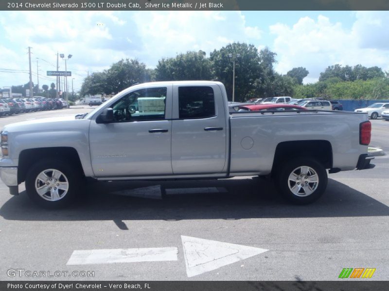 Silver Ice Metallic / Jet Black 2014 Chevrolet Silverado 1500 LT Double Cab