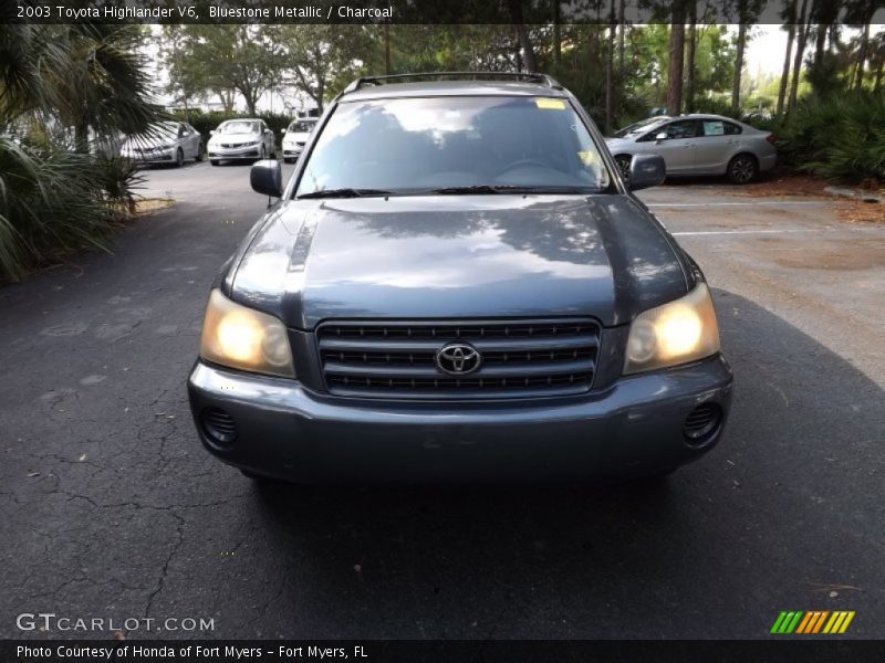 Bluestone Metallic / Charcoal 2003 Toyota Highlander V6