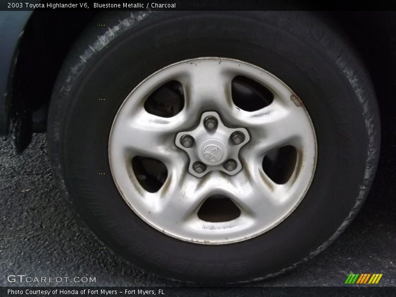 Bluestone Metallic / Charcoal 2003 Toyota Highlander V6