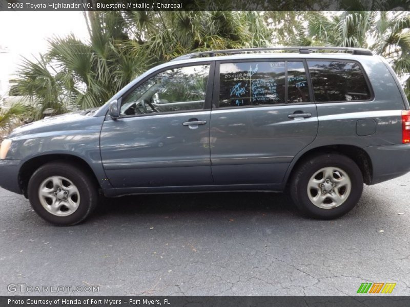 Bluestone Metallic / Charcoal 2003 Toyota Highlander V6
